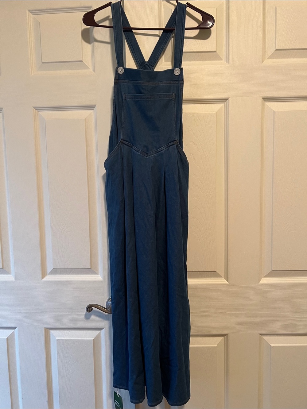 Halara Denim-Style Blue One-Piece Overalls Dress- Medium